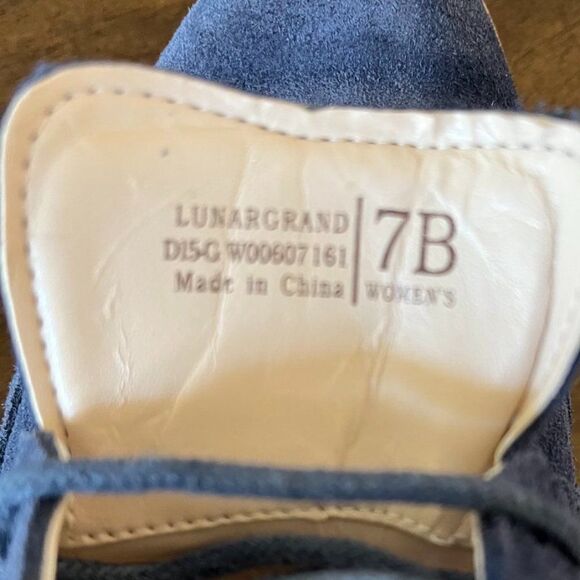 Cole Hann Lunargrand suede blue loafers size 7B - Picture 5 of 9